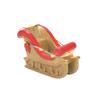 Department 56 Accessories for Village Collections Golden Christmas Santa's Sleigh Lit Figurine, 2.25 Inch, Gold and Red view 1