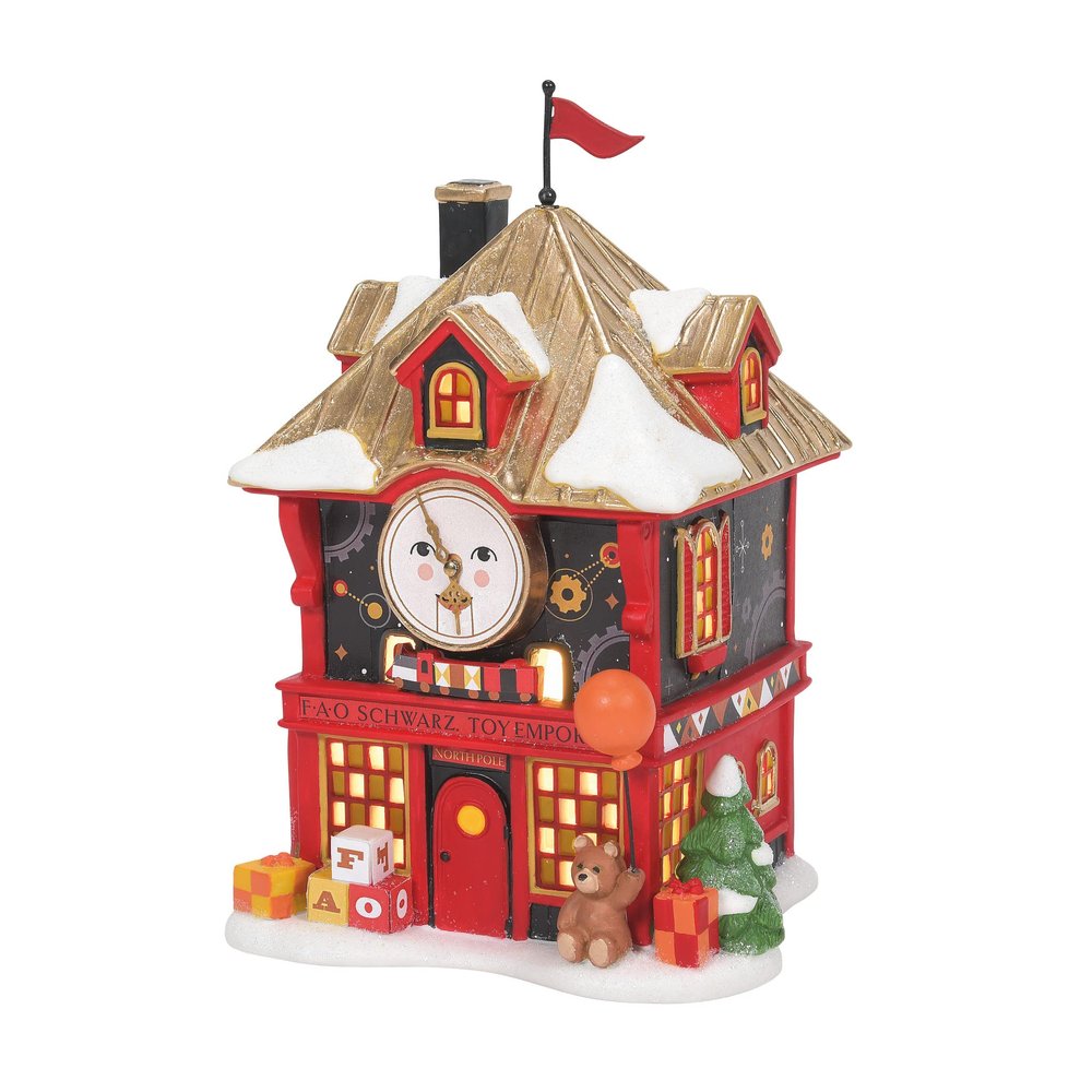 Department 56 North Pole Village FAO Schwarz Toy Emporium Lit Building, 6.02 Inch, Multicolor