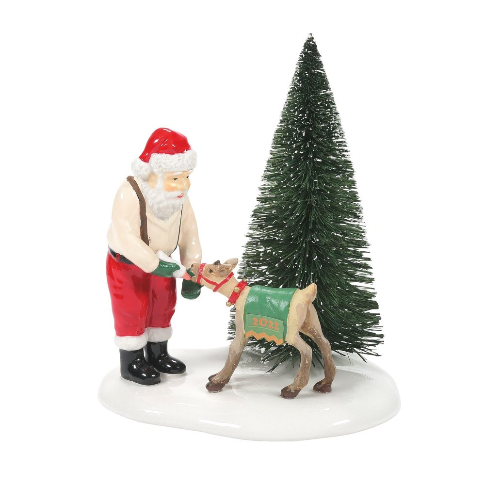 Department 56 Original Snow Village Santa Comes to Town 2022, Village Figure, 5.24 Inch, Multicolor