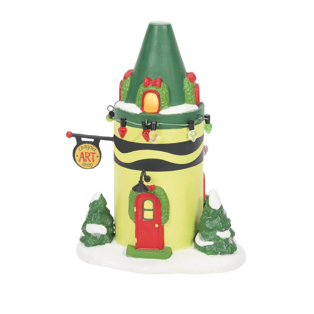 Department 56 North Pole Village Crayola Art Center Lit Building, 5.67 Inch, Multicolor