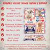 4th of July Independence Day I Love USA Golden Retriever Dog Bath Mat & Shower Curtain Combo - Non-Slip Bathroom Plush Rug Mat Polyester Bathtub Curtain Screens with Hook, BM 20''x 32'', SC 69"x72" view 2