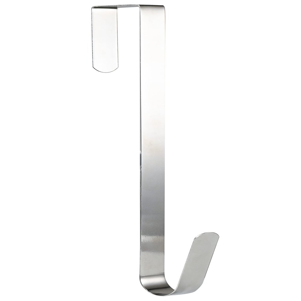 Over Door Wreath Hanger Hook - Silver 12" Thin Metal Christmas Holder