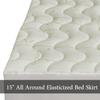 Waterproof Jacquard and Viscose derived from Bamboo, Blend Fitted Topper, Top Split Cal King Mattress Pad by Royal Hotel view 3