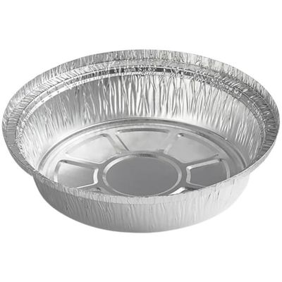 9inch Round Aluminum Foil Pan Sets Takeout to-Go Disposable WITHOUT LID, Silver, 9inch Pan WITHOUT Lids