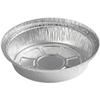 9inch Round Aluminum Foil Pan Sets Takeout to-Go Disposable WITHOUT LID, Silver, 9inch Pan WITHOUT Lids view 1