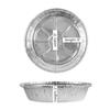 9inch Round Aluminum Foil Pan Sets Takeout to-Go Disposable WITHOUT LID, Silver, 9inch Pan WITHOUT Lids view 2