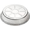9inch Round Aluminum Foil Pan Sets Takeout to-Go Disposable WITHOUT LID, Silver, 9inch Pan WITHOUT Lids view 4