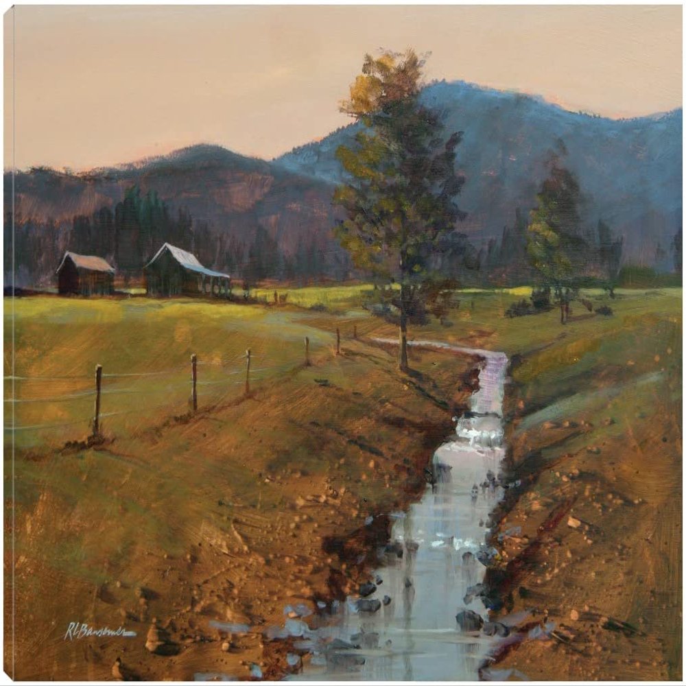Fine Art Canvas At the Foot of the Blue Ridge Canvas Wall Decor by Artist Roger Bansemer for Living Room, Bedroom, Bathroom, Kitchen, Office, Bar, Dining & Guest Room - Ready to Hang - 46 in x 35 in