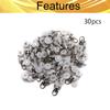 Heyiarbeit 30Pcs Curtain Track Rollers Plastic Twin Wheeled Carriers Drapery Rail Sliding Glider for Windows Shower Curtain Tracks 0.41" Dia view 4