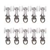 Heyiarbeit 50Pcs Curtain Track Rollers Plastic Twin Wheeled Carriers Drapery Rail Sliding Glider for Windows Shower Curtain Tracks 0.41" Dia view 1