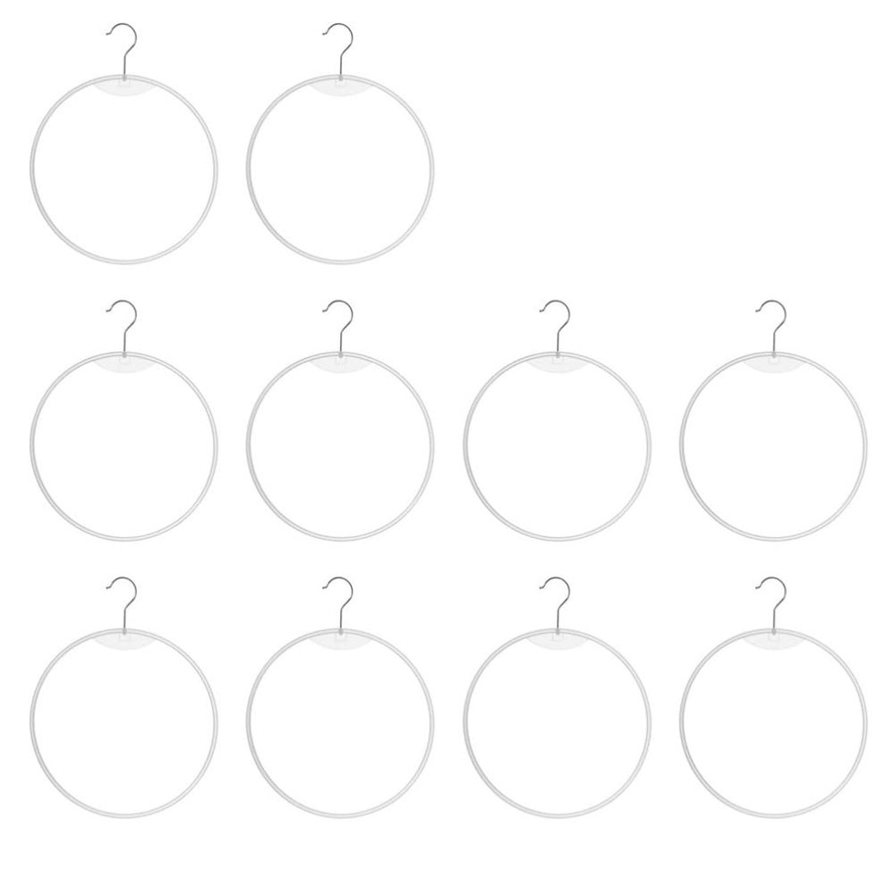 Cabilock 10Pcs Underwear Display Ring Hanger Bikini Swimwear Drying Holder Lingerie Hoop Hanger Round Clothes Rack Stands Scarf Hangers Closet Organizer