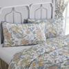 VHC Brands Wilder, Farmhouse Quilted Bed Sham, King, Floral, Blue & Green, 21x37 view 1