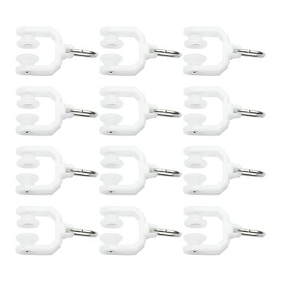 Heyiarbeit 80Pcs Curtain Track Rollers Plastic Twin Wheeled Carriers Drapery Rail Sliding Glider for Windows Shower Curtain Tracks 0.35" Dia