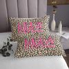 Homewish Leopard Print Bedspread Queen Size,Love Pink Coverlet Set 3pcs for Kids Teens Girls Boys Room Decor, Cheetah Animal Fur Quilted Coverlet Brown Bedding Quilt with 2 Pillowcases view 4