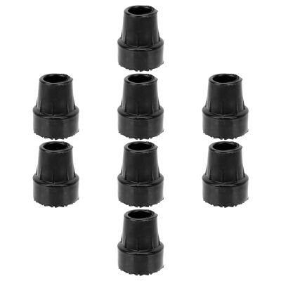 Cabilock 9pcs Trekking Pole -Skid Pads Rubber Foot Covers for Crutches Lightweight - Protectors for Hiking and Walking Sticks Easy Installation