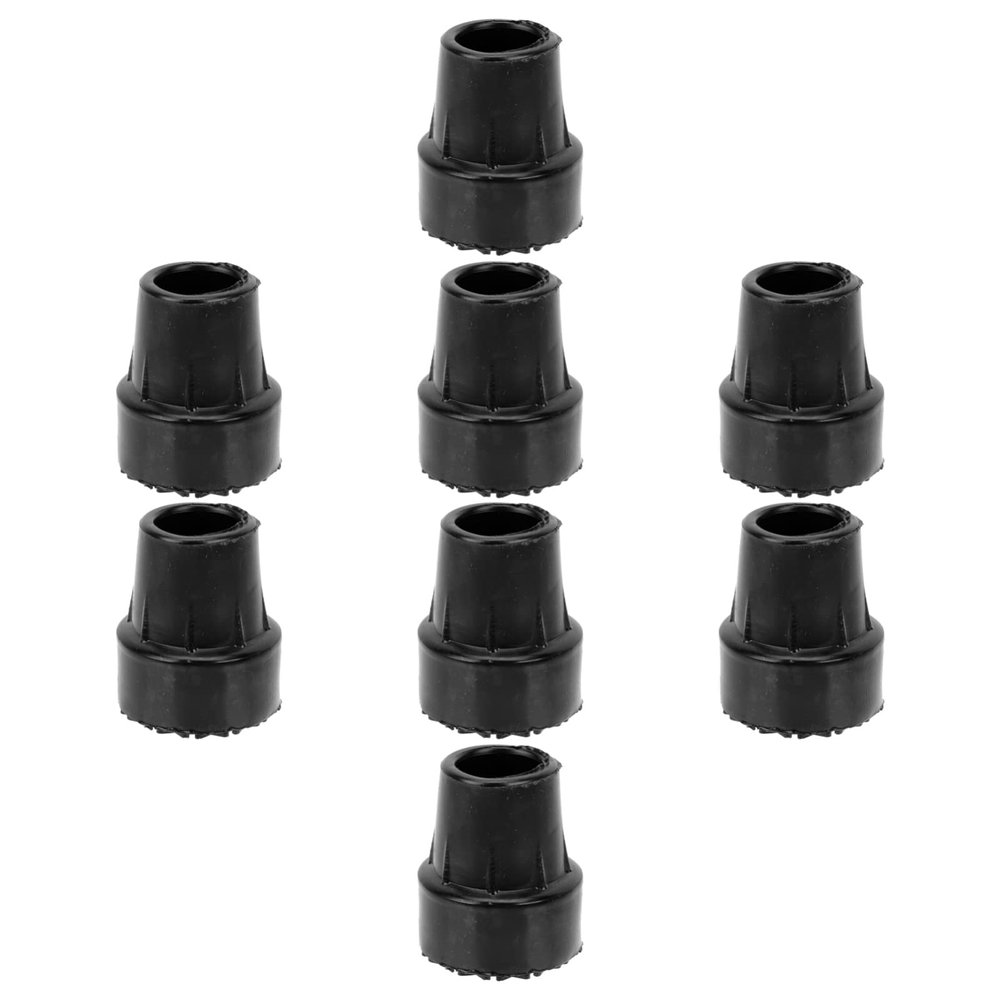 Cabilock 9pcs Trekking Pole -Skid Pads Rubber Foot Covers for Crutches Lightweight - Protectors for Hiking and Walking Sticks Easy Installation