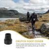 Cabilock 9pcs Trekking Pole -Skid Pads Rubber Foot Covers for Crutches Lightweight - Protectors for Hiking and Walking Sticks Easy Installation view 2