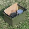 JEJ Astage #25 SPB-N25G Storage Box, Separate Basket, Green, Made in Japan, Outdoor, Camping, Stackable, Width 7.0 x Depth 9.3 x Height 5.5 inches (17.8 x 23.5 x 14 cm) view 3