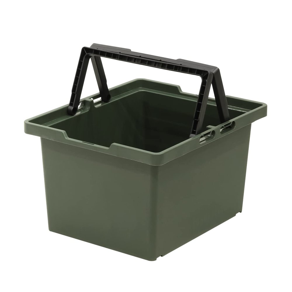 JEJ Astage #100 SPB-N100C Storage Box, Separate Basket, Sand Beige, Made in Japan, Outdoor, Camping, Stackable, Width 15.7 x Depth 18.9 x Height 11.0 inches (40 x 48 x 28 cm)