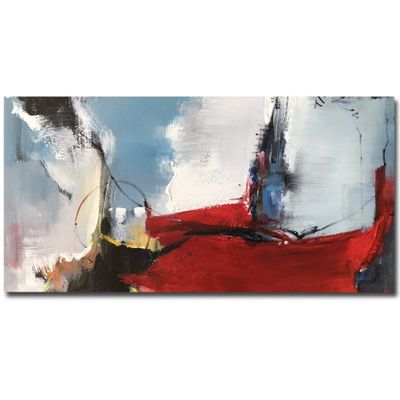 100% Hand-Painted Art Oil Painting Colorful Abstract Oil Painting Thick Colorful Oil Painting Extra Large Painting 96 by 48 Unstretched