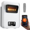 Dr. Infrared Heater Ecoheat Wall Hung or Wall Mounted Electric Space Heater, Dual System with Infrared and Fan Forced, Remote Control, 1500W, White view 1