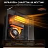 Dr. Infrared Heater Ecoheat Wall Hung or Wall Mounted Electric Space Heater, Dual System with Infrared and Fan Forced, Remote Control, 1500W, White view 3