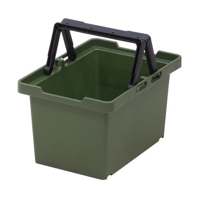 JEJ Astage #45 SPB-N45G Storage Box, Separate Basket, Green, Made in Japan, Outdoor, Camping, Stackable, Width 8.7 x Depth 12.2 x Height 7.1 inches (22 x 31 x 18 cm)
