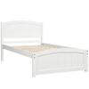 Wood Kids Twin Bed Frame with Headboard & Footboard, Twin Size Platform Bed for Boys and Girls, Twin Beds with Solid Wood Slats for Kids Teens Adults, No Box Spring Needed White. view 4