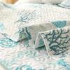 Junsey 3Pcs Ocean Theme Quilts Set Full/Queen Size Lightweight Coastal Bedding Beach Theme Bedspread Coverlet All Season Nautical Bed Sheet with 2 Pillowshams(Light Blue, Full/Queen) view 4