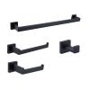 TYZK Shower Shelves Bathroom Hardware Set, Bathroom Accessories, Stainless Steel Bathroom Hardware Set, Towel Rail Toothbrush Holder Bathing Accessories (Color : 4 Piece Bathrrom Set) view 1