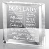 Yalikop Boss Lady Gifts for Women Desk Decor Sign,Classic Style,White view 1