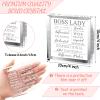 Yalikop Boss Lady Gifts for Women Desk Decor Sign,Classic Style,White view 3