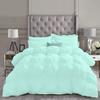 100% Combed Cotton 5 PC Pinch Pleated Design Bedding Comforter Set, Twin/Twin XL-Aqua Baffle-Box Quilted with 4 Pillow Shams All Season Warm Feather Filling 500 GSM Fill Power Comforter Set view 1