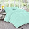 100% Combed Cotton 5 PC Pinch Pleated Design Bedding Comforter Set, Twin/Twin XL-Aqua Baffle-Box Quilted with 4 Pillow Shams All Season Warm Feather Filling 500 GSM Fill Power Comforter Set view 2
