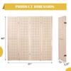 Betterhood 4 Panel Pegboard Display 5 Ft Folding Privacy Partition Room Divider Screen Wood Freestanding Display Board Organizer for Craft Show, Jewelry, Retail, Cloth view 4