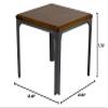 4 Legs Coffee Table Living Room Square Coffee Table Nightstand Metal Frame Bedside Table Multipurpose for Home Office Living Room Bedroom view 2