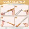26 Pizza Oven Brush with Stone Scraper - Gentle Copper Bristles Safe for Stones, Extra Long Handle - Compatible with Ooni, Gozney, Solo Stove, Blackstone Ovens view 2