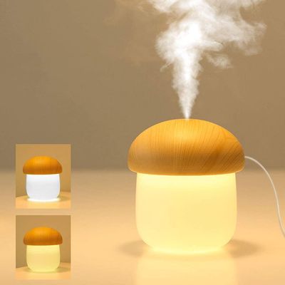 Humidifier Aroma Diffuser 250 ml Portable Mini USB Humidifier, with Night Light, Auto Shut-Off, for Car, Desk, Travel, Bedroom (White oak)