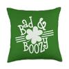 St Pattys Day Bad And Boozy - Funny Shamrock Drinking Day Throw Pillow view 1