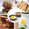 Eggs Rings, 4 Pack Egg Molds Stainless Steel Egg Cooking Ring Molds Pancake Mold for Frying Eggs Omelet Mcmuffin Sandwiches Breakfast Household Kitchen Cooking Tool view 3