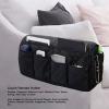 Sofa Chair Organizer Holder,Bedside Storage Organizer,Sofa Couch Chair Armrest Organizer,Remote Control Holder Armchair Organizer (Black) view 2