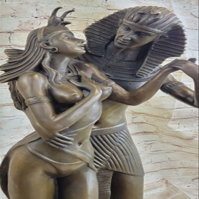 30" Bronze Ancient Egyptian Pharaoh`s Wife Cleopatra Hotcast Sculpture Statue