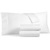 Damask Solid 550 Thread Count Supima Cotton 4 Piece Twin-XL Sheet Set - Extra Deep Pocket Sheets - Twin-XL Size 4 PC Sheet Set - Supima Cotton Sheets - Fits Mattress Upto 21 Inch Deep Pocket, White view 1