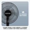 Hurricane Oscillating Pedestal Stand Fan, 12-Speed Cooling Unit, 16", Black - With Remote Control, Adjustable Tilt & Height, for Home, Bedroom, Office & Dorm view 4