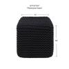 REDEARTH Cube Pouf Foot Stool Ottoman - Hand Knitted Poof - Cord Boho Pouffe - Home Dcor - Stuffed Footrest for Living Room - Bedroom - Covered Patio (16" x 16" x 16") - Black view 3
