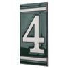 4.3' x 2.2' 11cm x 5.5cm Spanish Olive Classic Hand-Painted Number Tiles & Optional Metal Frames (Olive Number 4) view 1