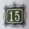 4.3' x 2.2' 11cm x 5.5cm Spanish Olive Classic Hand-Painted Number Tiles & Optional Metal Frames (Olive Number 4) view 2