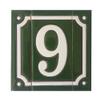 4.3' x 2.2' 11cm x 5.5cm Spanish Olive Classic Hand-Painted Number Tiles & Optional Metal Frames (Olive Number 4) view 4