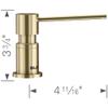 Blanco 526699 LATO Soap Dispenser, Satin Gold view 3