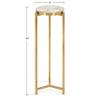 Kate and Laurel Aguilar Modern Drink Table; 9 x 9 x 23; Natural Stone and Gold; Genuine Quartz Accent Table for Small Spaces view 3